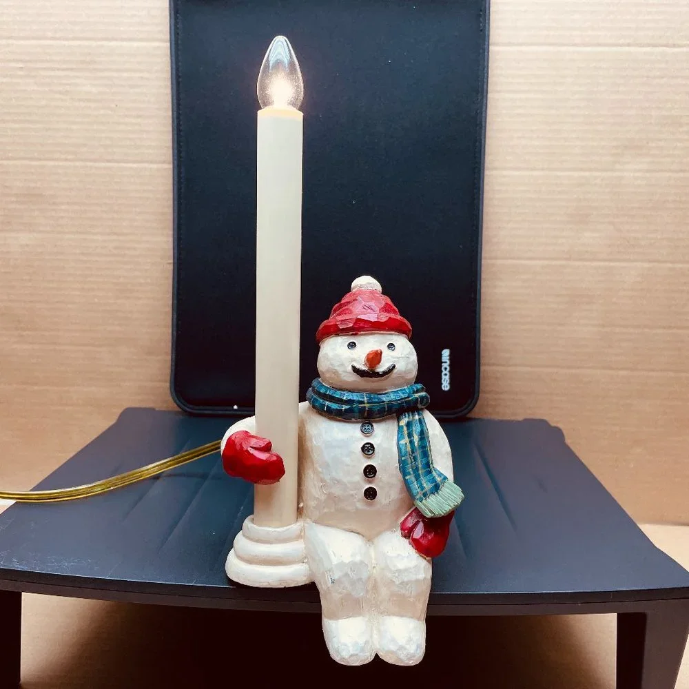 EUC Cresswell Lighting Snowman Welcome Light, Incl Box, 9 1/4